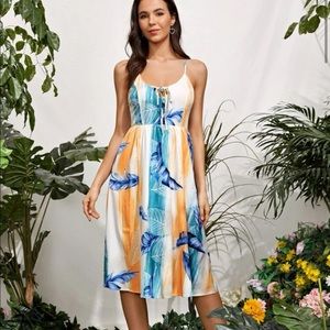 SheIn Tropical Midi Dress